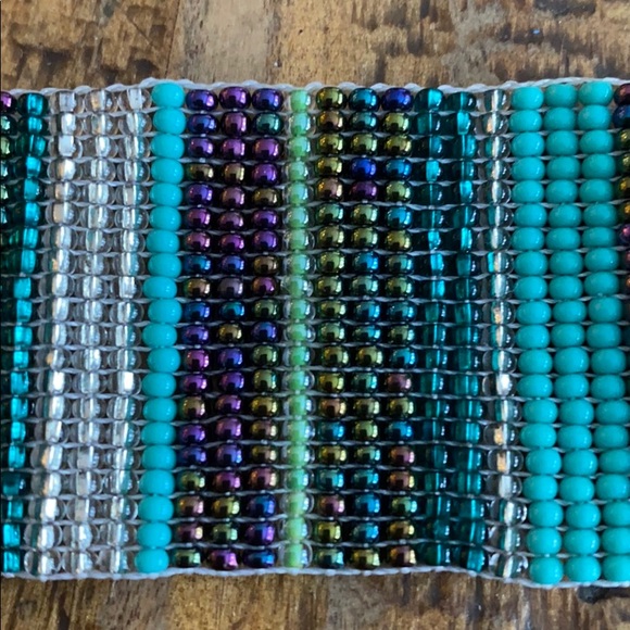 Beaded cuff bracelet - Picture 4 of 4